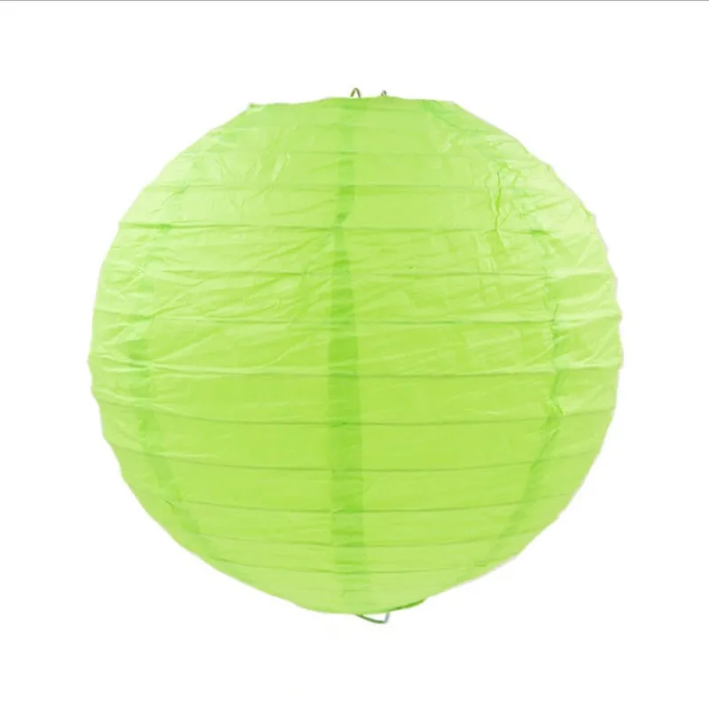 Light Green Paper Lanterns Paper Crafts Chinese Traditional Round Ball