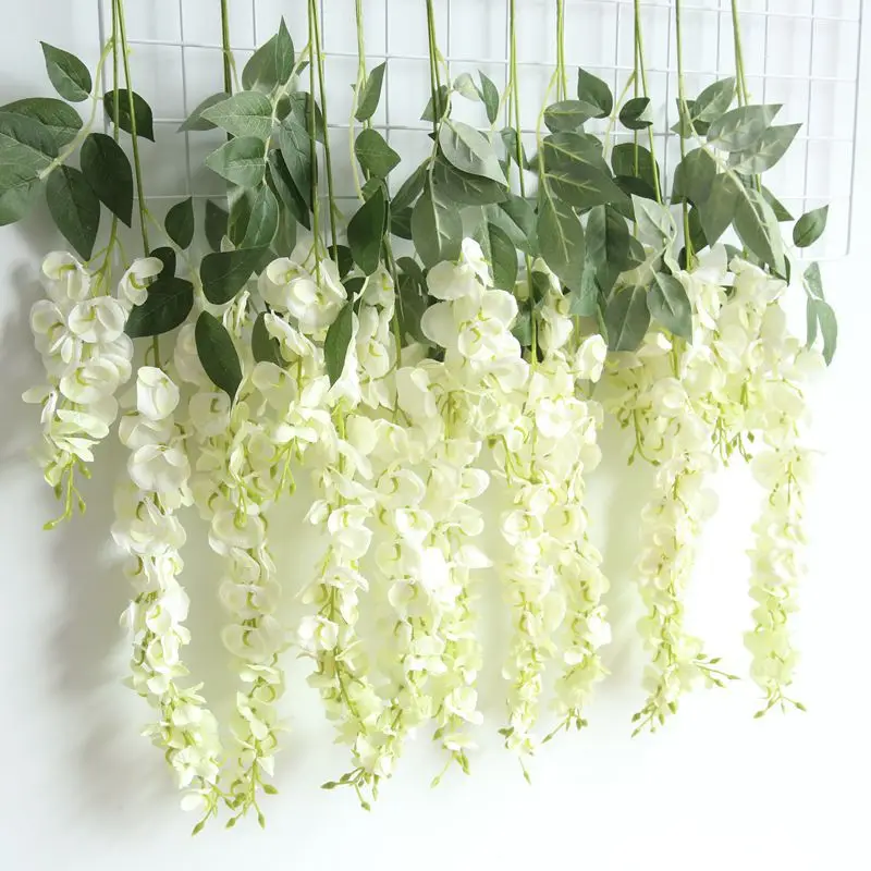 

96Cm Multicolor Optional Simulation Flower Wisteria Vines Flower String DIY Wedding Garland Vine Ceiling Decoration JH41