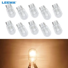 LEEWA 10 шт. автомобиля галогенная лампа 7440 T20 12 В/W21/5 Вт ясно Стекло DRL стоп задние фонари дневного света# CA1352