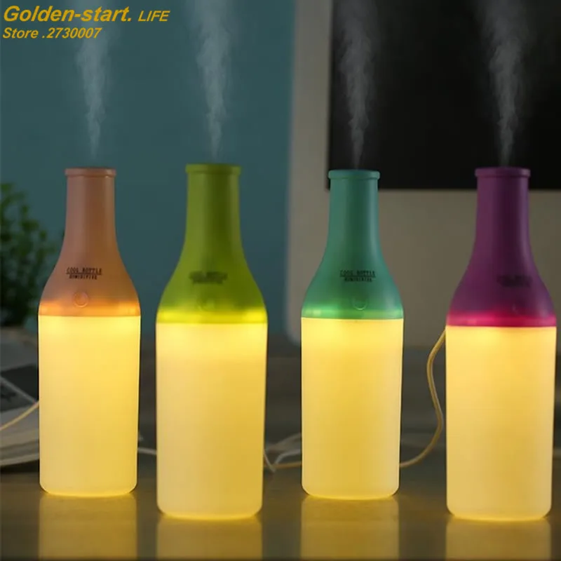 

USB Ultrasonic Air Humidifier Colorful Night Light Essential Oil Aroma Diffuser Auto Off Touch Switch Water Spray Bottle