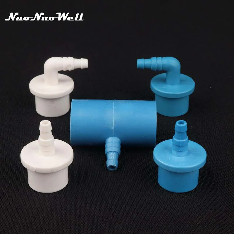 

2pcs PVC 20mm to 5mm 8mm PVC Pipe Connector Seafood Aquarium Air Adapter Straight Elbow Tee Connector Hard tube to Soft Tube