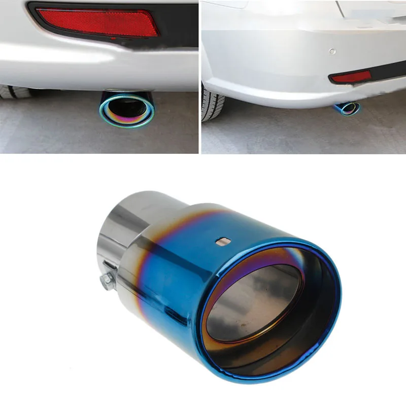 Auto Car Universal Stainless Steel Car Rear Round Exhaust Pipe Tail Muffler Tip