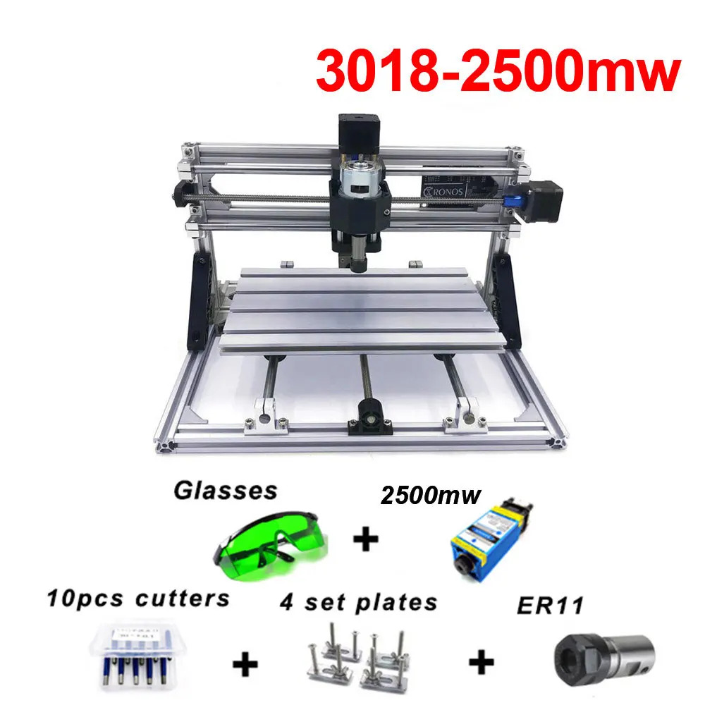 CNC3018 Diy мини лазерная гравировальная машина 15000 МВт 5500 МВт 2500 мвт 500 МВт резьба по дереву станок для лазерной резки - Цвет: 2500mw