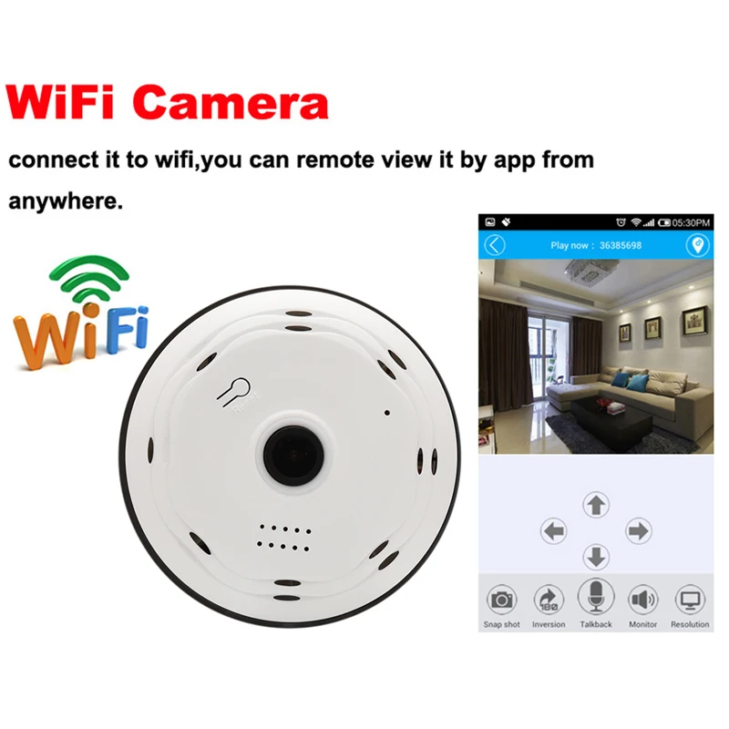 IP камера Wistino для системы видеонаблюдения рыбий глаз 960P Wi Fi|alarm smart|alarm ipalarm wireless |