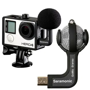

Saramonic G-Mic Mini Stereo Ball Microphone for Gopro Hero 4 4+ 3+ 3 Cameras Gmic