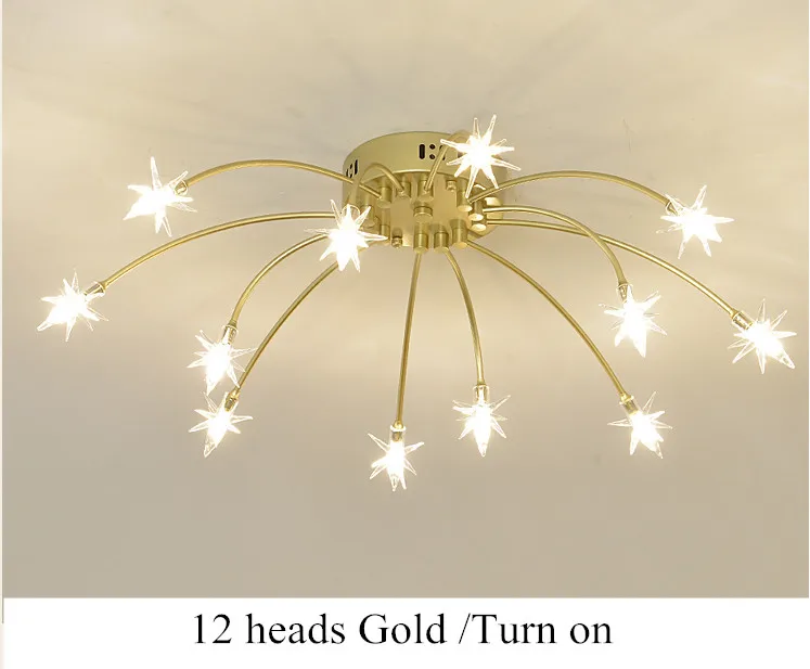 Lustres de Teto Plafonnier para o Quarto Luz da Lâmpada do Gelo Design Criativo Lâmpada Flor Vidro Lustre Decoração Casa Luminárias Led 11 plafonnier para o quarto lustre decoração casa luminárias
