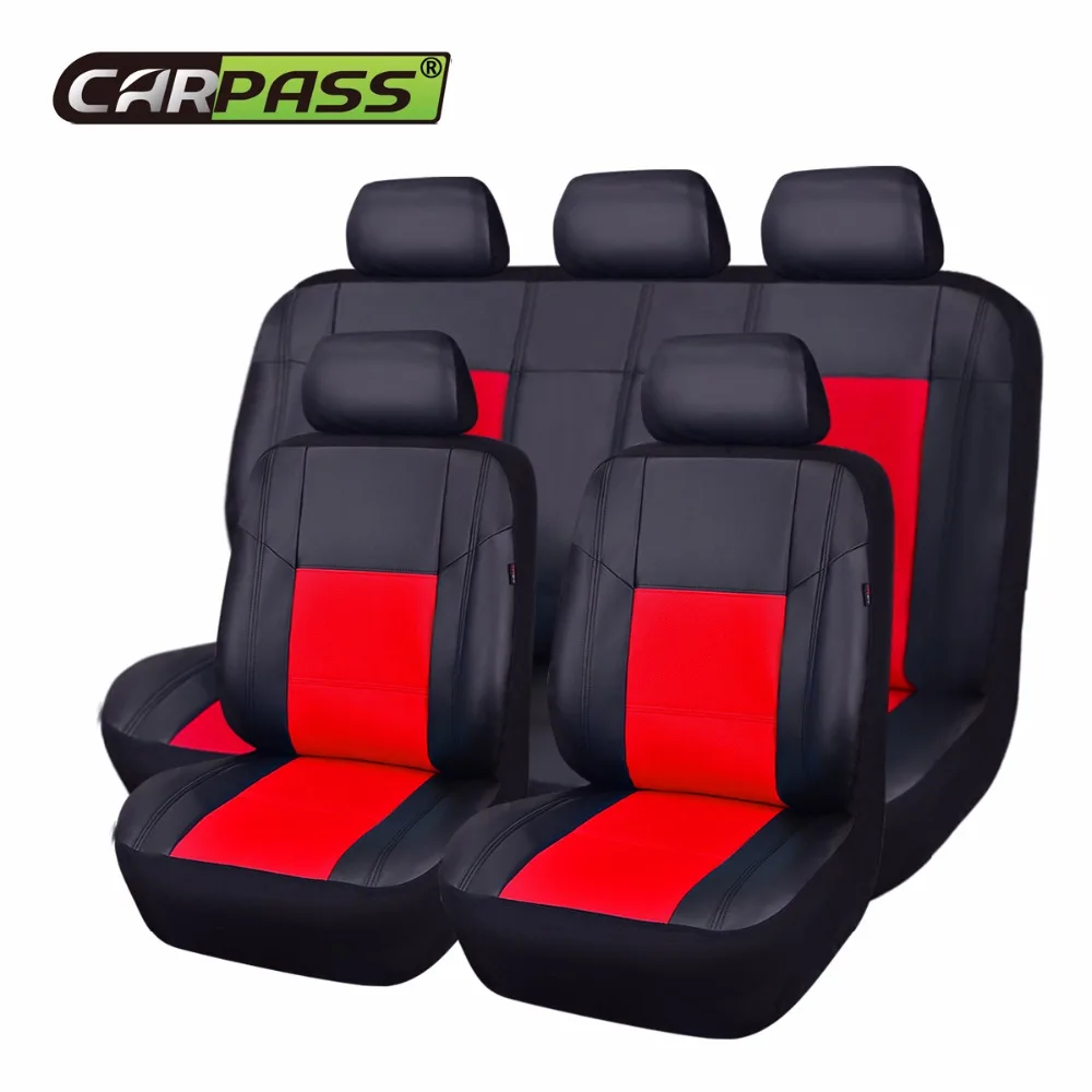 Чехол Carpass для сиденья автомобиля черный серый 6 цветов искусственная кожа