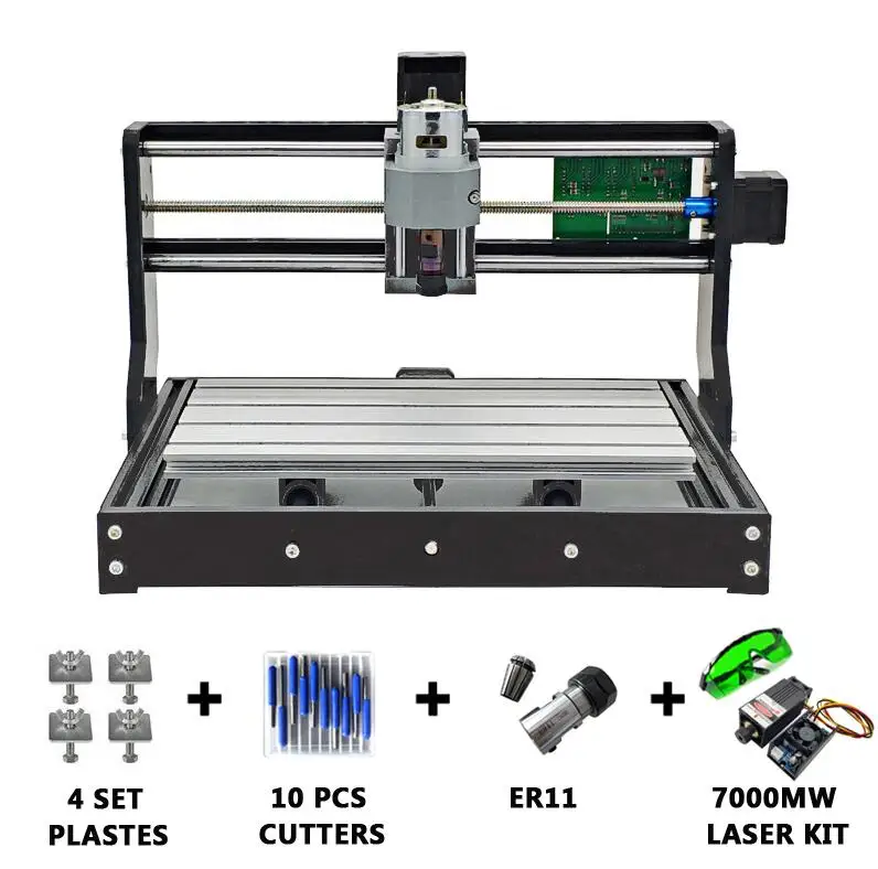 CNC 3018 Pro GRBL Diy Мини cnc машина 3 оси pcb фрезерный станок Bluetooth деревянный маршрутизатор лазерная гравировка работа в автономном режиме - Цвет: Package 7