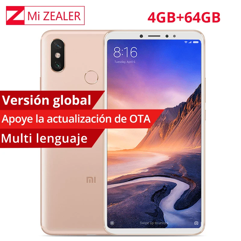 Глобальная версия Xiaomi mi Max 3 4 Гб ОЗУ 64 ПЗУ мобильный Смартфон Snapdragon 636