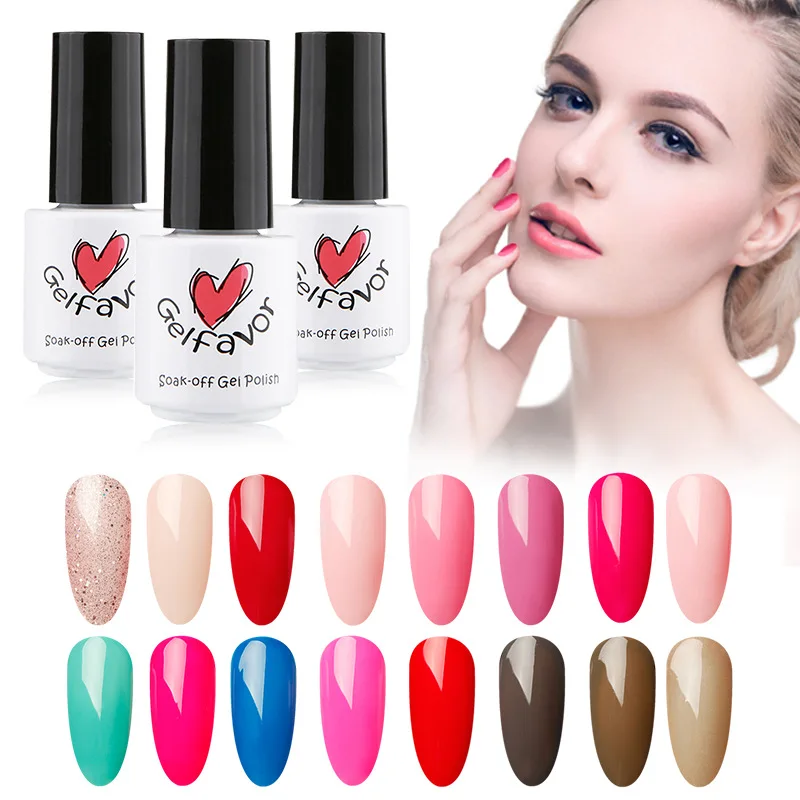 

Gelfavor 7ML Summer Series UV Nail Gel Polish UV LED Lamp Gel Polish Soak Off LED Professional Gel Polish Long Lasting TSLM1