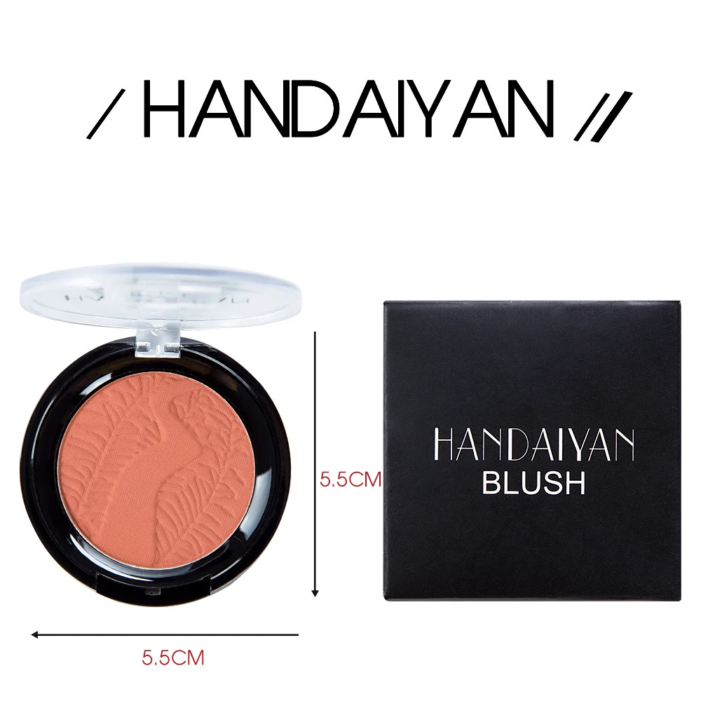 

HANDAIYAN Blush Palette Mineral Pigment Waterproof Rouge Powder Cake Natural Makeup Palette Pressed Foundation Face Makeup TSLM2