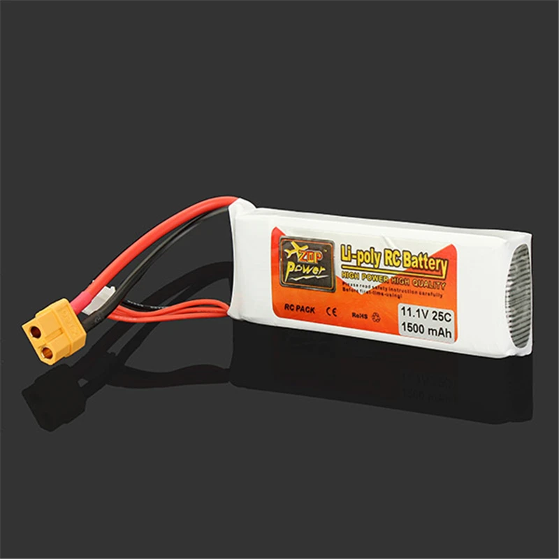 

High Quality ZOP Power 3S 11.1V 1500MAH 25C Battery XT60 Plug Rechargeable Lipo Battery