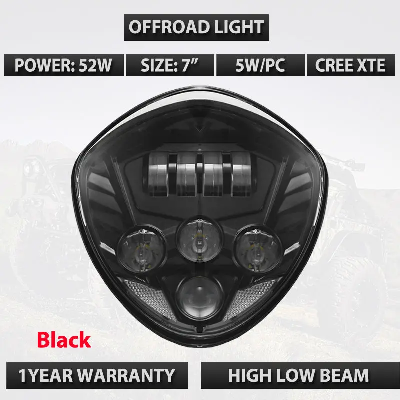 

Motorcycle LED Headlight Kit for Victory CROSS MODELS CRUISERS Black chrome color used leds fits for victory