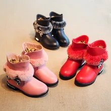 Новинка; зимняя детская обувь; зимние сапоги для маленьких девочек; зимние сапоги для девочек; теплая плюшевая обувь; нескользящая водонепроницаемая обувь; 948