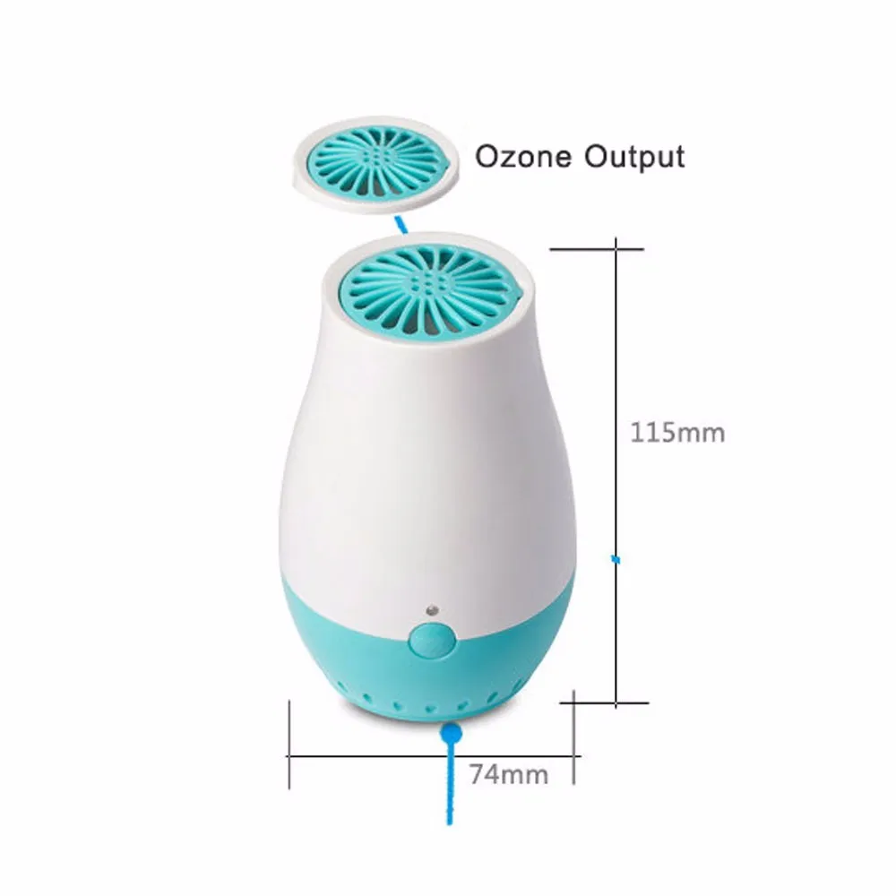 Генератор озона дома холодильник в дополнение к запаху стерилизации и стерилизации литиевых Батарея-питание O3 5 мг