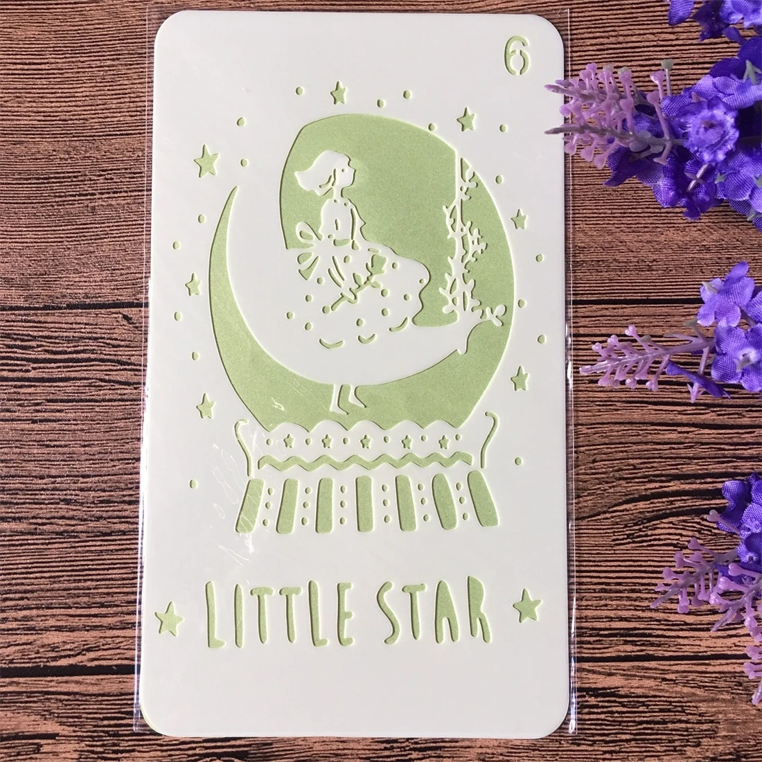 1 шт 10 5x18 см Star с надписью Dream Girl Moon DIY наслоения Трафареты окрашивания Скрап