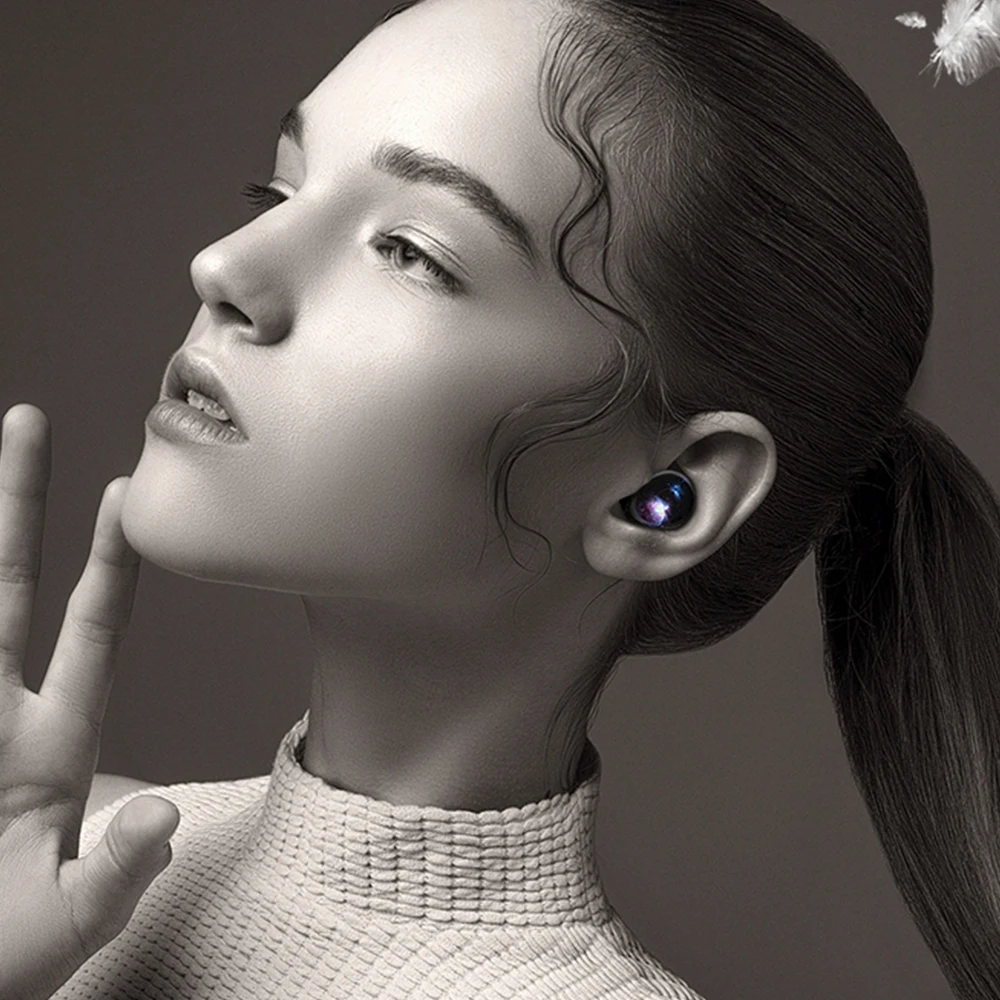 2019 Беспроводная бинауральная Bluetooth гарнитура 5 0 наушники вкладыши с