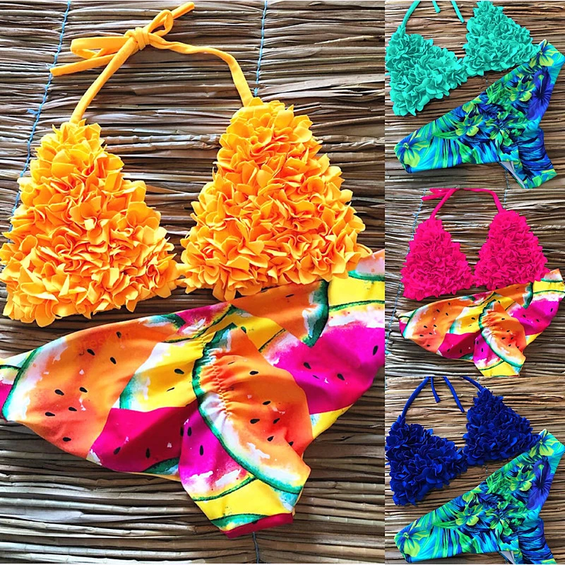 Women New Print Bikini Set Push Up Swimwear Brazil Biquni Sexy Tropical Beachwear Swimsuit Women New Bikini Bathing Swimwear