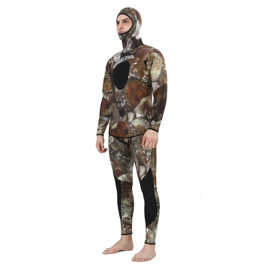 Scuba Diving Suit 3mm Camo Spearfishing Wetsuit Men Snorkeling Suits Jumpsuit Body Suits (18)