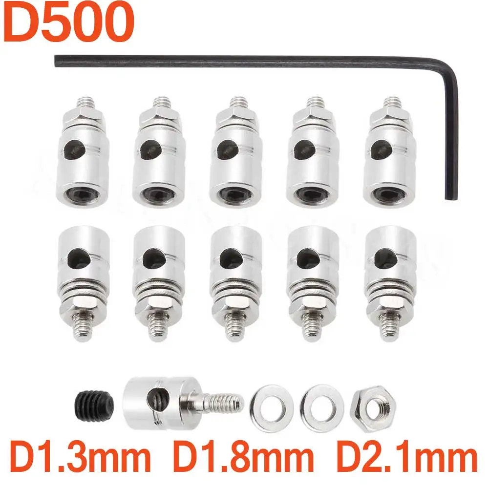 500 шт RC самолет ограничители тяг D1.3mm D1.8mm D2.1mm пусковой тяги разъемы болты запасные