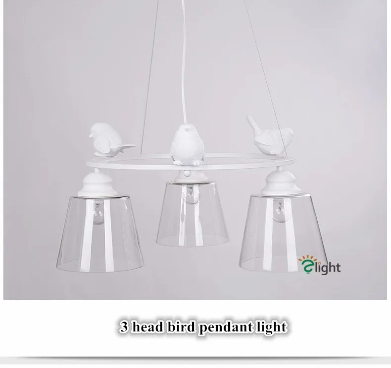 Скандинавские простые люстры с птицами из смолы, светодиодные люстры для столовой, светодиодные люстры для спальни, светодиодные подвесные светильники