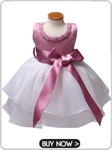 Neonatal Baby Girl Dress for baptism 3-24M Baby Girls Dresses Vestido pearl flower sleeveless birthday tutu princess dress