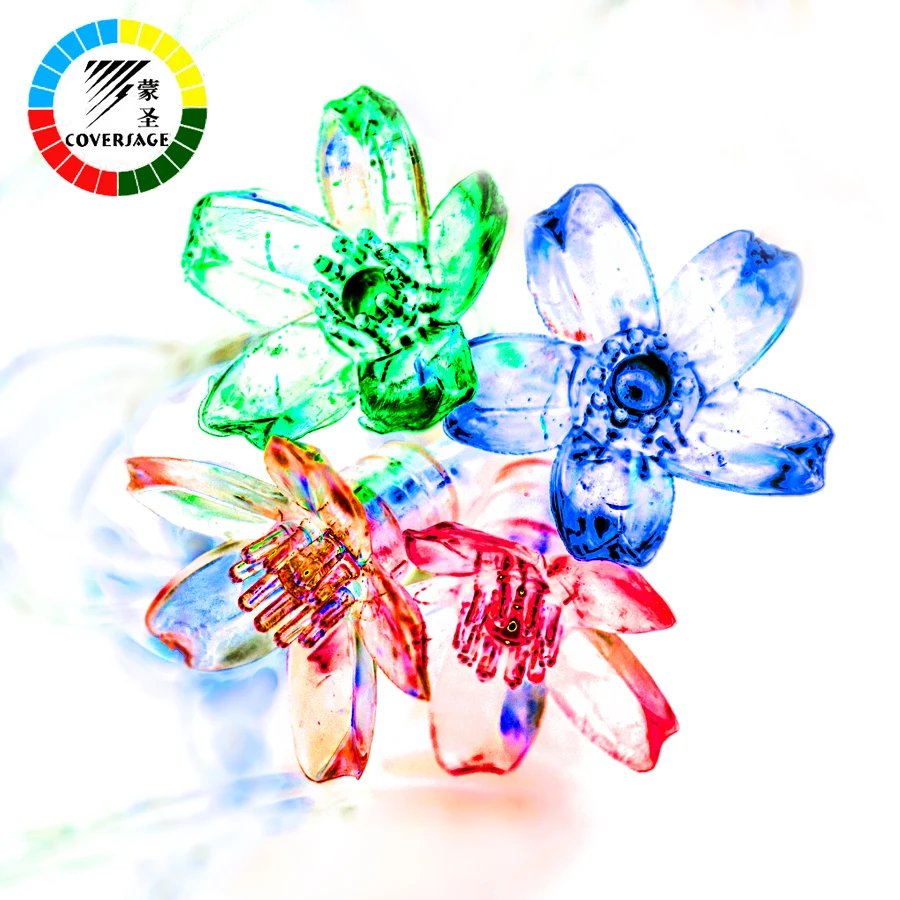 Coversage 10M 100 Leds Christmas Garland String Holiday Lighting Flower Waterproof Lights Indoor Outdoors Wedding Decoration