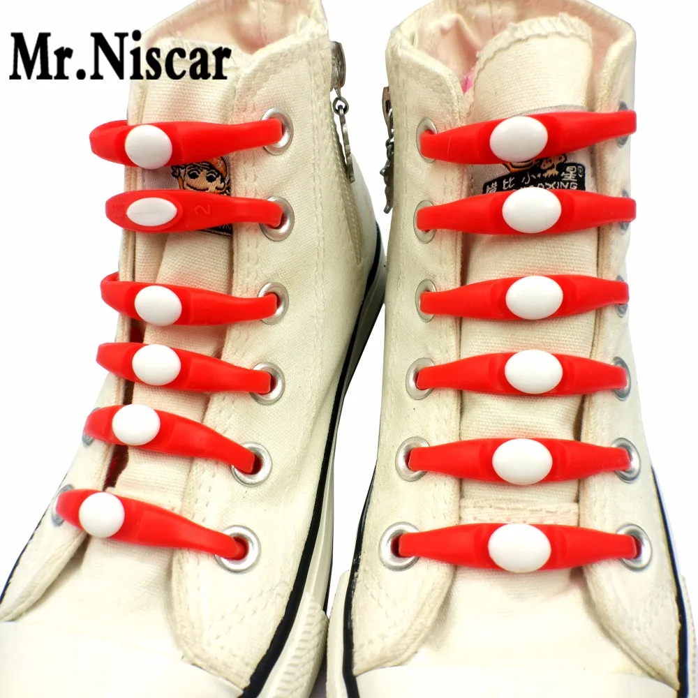 red elastic shoe laces