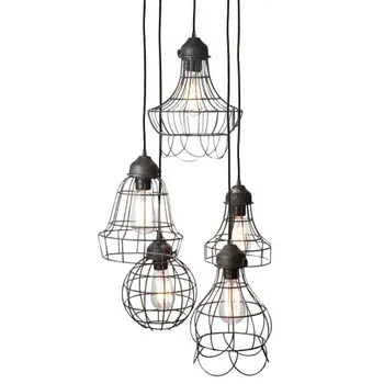 

American iron cage pendant light iron restaurant loft Bar Cafe individuality retro industrial hanging light