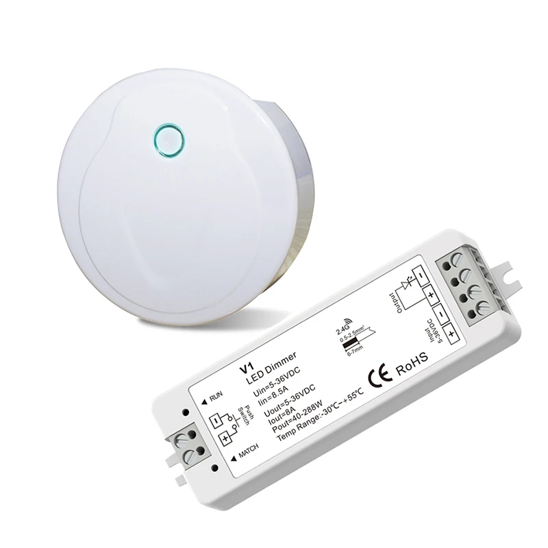 Новый Led Wi-Fi затемнитель контроллер 12 V Беспроводной DC5-36V CV постоянный Напряжение приемник V1 Led 5050 3528 полосы приглушить 16 зон всего