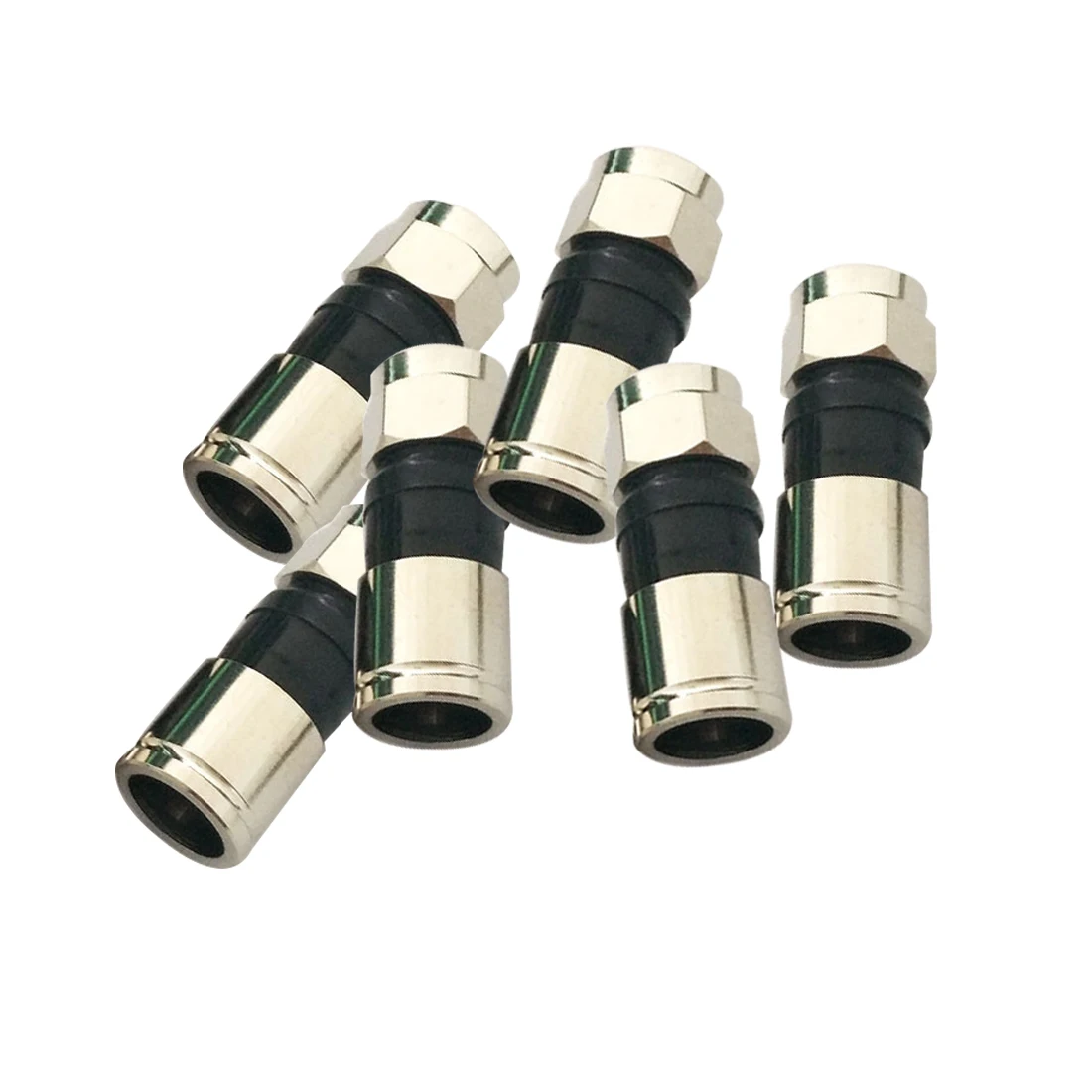 

F-Type RG6 Compression Connector 10pcs RG6 F Type Compression 2.7cm Snap Seal Plug Connector For Sky Satellite Virgin Cable