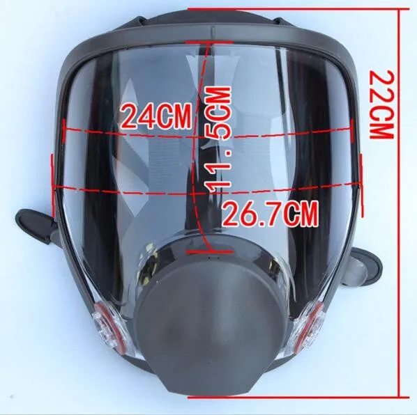 6800 большая полноразмерная противогаз, Полнолицевая маска, респиратор, распылительная силиконовая маска, 3 #4 #7 # картридж, органический газ