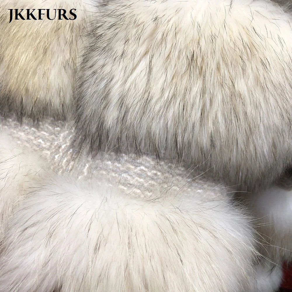Новая женская шуба из натурального меха енота зимняя модная Толстая теплая меховая куртка подлинный натуральных мех высокого качества S7458