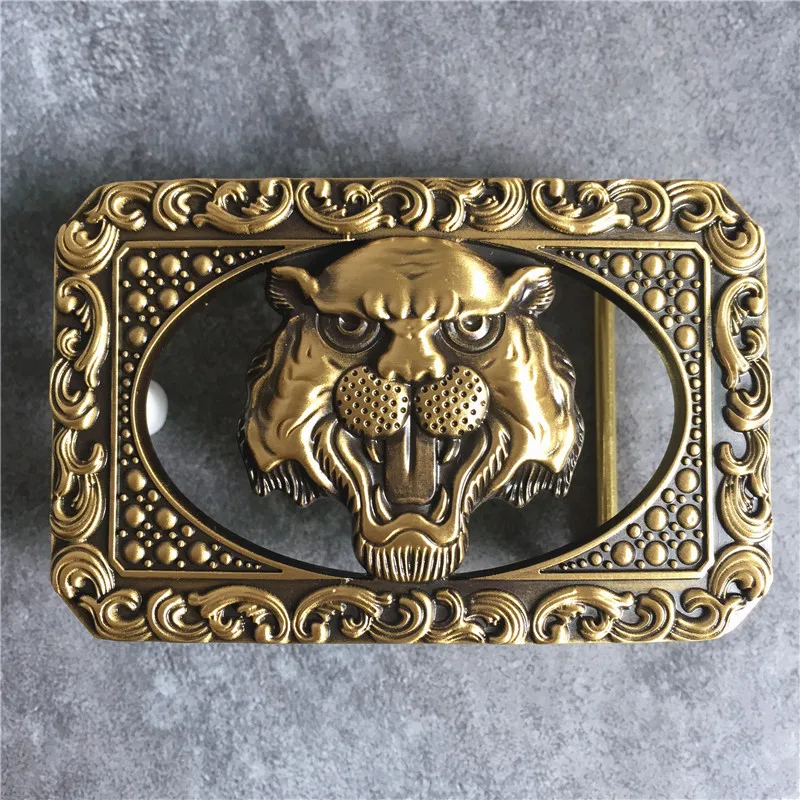 TOP Quality Chinese Style Brass Tiger Head Belt Buckle For Man Belt