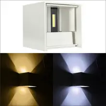Home Decor 12 WDimmable УДАРА светодиодный настенный светильник в помещении Открытый IP65 в простом стиле алюминиевый настенные светильники для Спальня прихожей веранда балкон