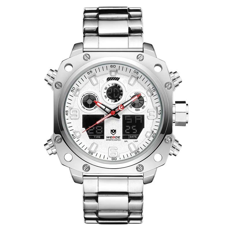 Dual Movement Display Sports Watch LCD Electronic Multi-function Watch