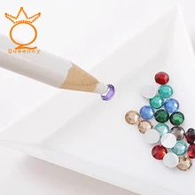 Décoration des ongles avec strass, cueillette de gemmes en cristal, outil de pointillage, crayon de cire, stylo en bois, accessoire bricolage ongles