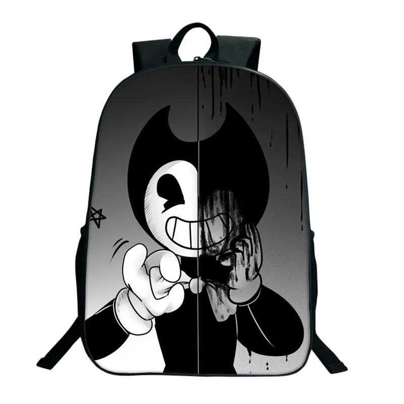 

New Bendy and The Ink Machine Backpack Children Student Book Backpack Daily Backpack Cartoon Mochila School Gifts Dropshipping