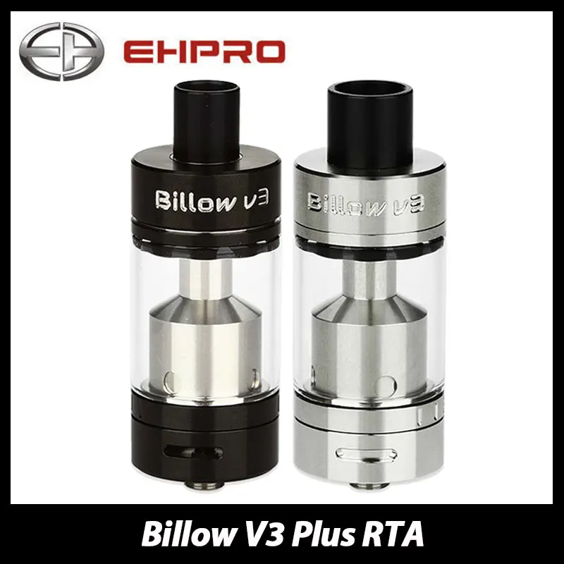 

Ehpro Billow V3 Plus RTA Atomizer 5.4ml Tank Capacity V3 Plus Rebuildable Tank Dual Airflow Control Velocity Style deck Vape