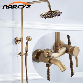 

European-style retro three-speed quick-release shower shower full of copper antique shower shower set XT303
