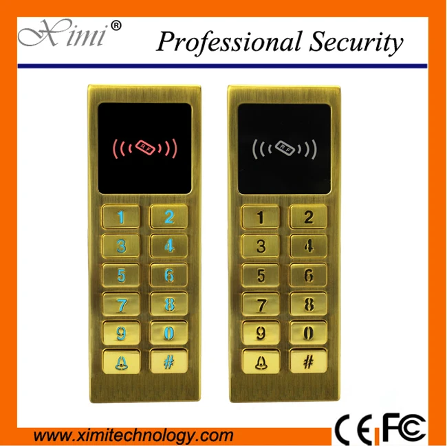 

Metal surface waterproof 125KHZ card standalone single door access control without software