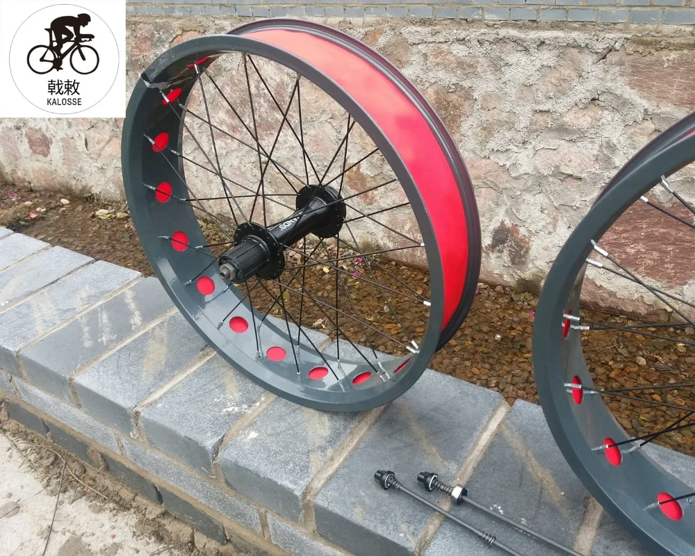 Top Kalosse   36 Holes Children bike wheel  Adluts   Fat bike wheels   F135/ R190mm hubs   20*4.0  tires ,7/8/9S cassette 4