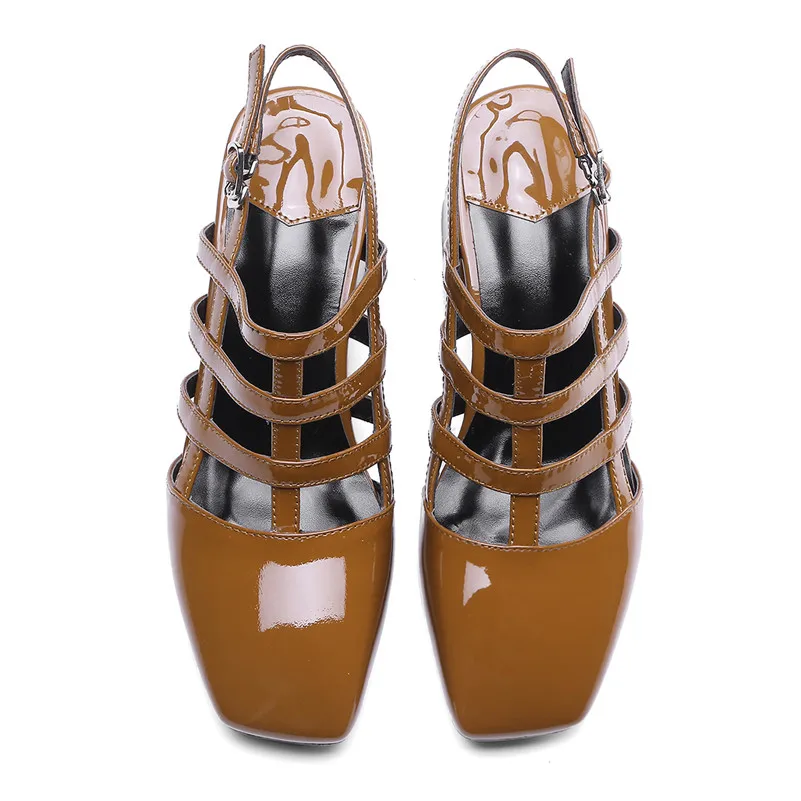 Punta amarillo Mujeres Alto Cuadrada Tacón Verano Las Negro 2018 De Nuevo Sandalias Mujer Plataforma Moda Zapatos Sexy Fedonas Tobillo Boda FgwZ4qxHz