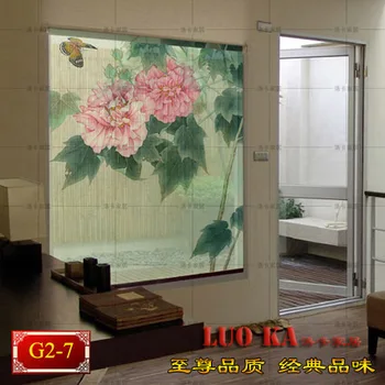

Chinese soft-mounted curtain floral impressionistic style mash block heating curtain curtain screen soft partition soft