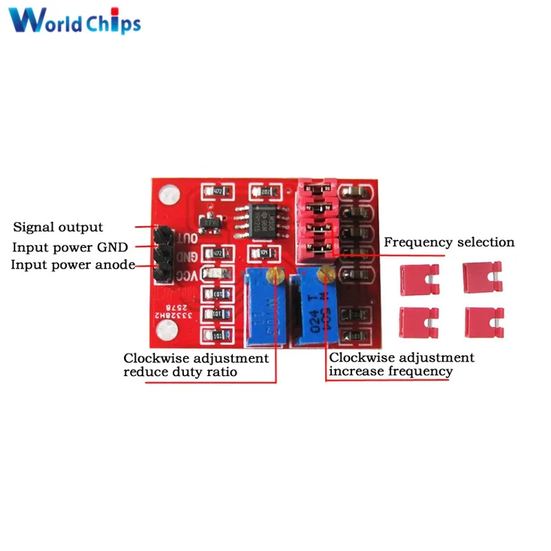 2PCS NE555 LM358 Pulse Duty Cycle Frequency Adjustable Module Square Wave MCU
