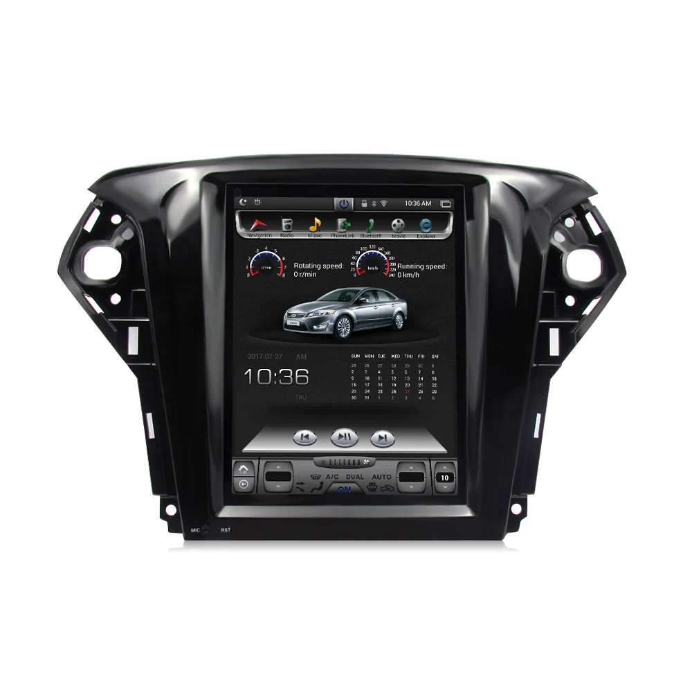 

10.4" tesla style vertical screen android 7.1 Quad core Car GPS radio Navigation for ford Mondeo 2011-2013