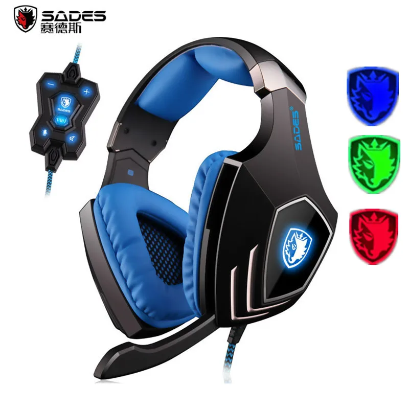 SADES A60 USB 7.1 Surround Sound Pro Gaming Headset Gamer