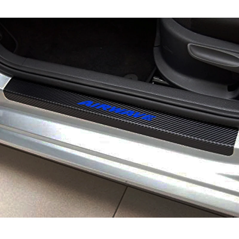 4 шт. автомобильный протектор порога наклейка из углеродного волокна виниловая наклейка для Airwave