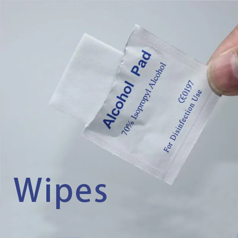 100Pcs Portable Alcohol Prep Pads Antiseptic Sterilization Swabs Wipes Cleanser  70% Alcohol Content First Aid Home Use