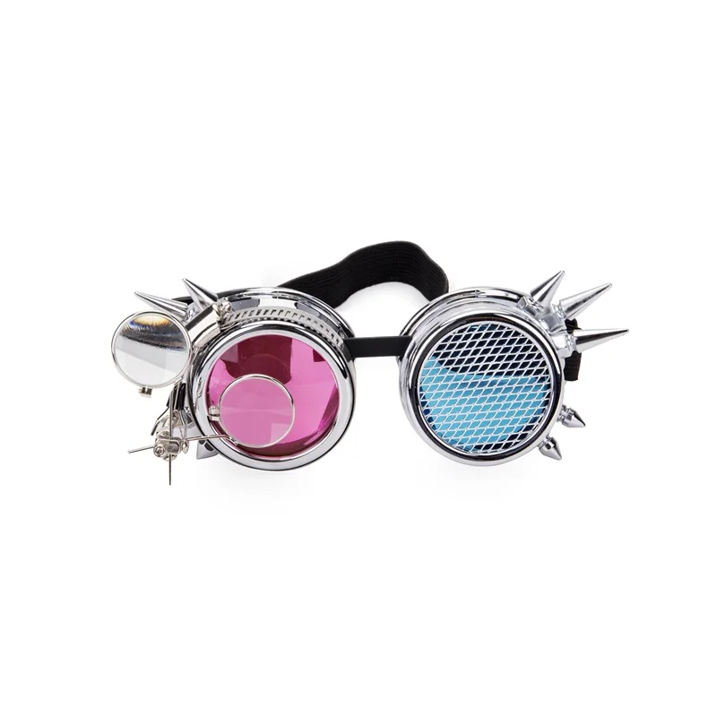 

Steampunk Goggles Two Colors Lenses Glasses with Blue Lenses As Accessories Rave Party EDM Cosplay Punk Vintage Eyewear